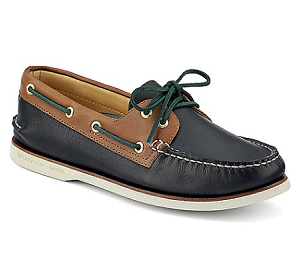 Gold Cup Authentic Original 2-Eye Boat Shoe - Navy-Tan